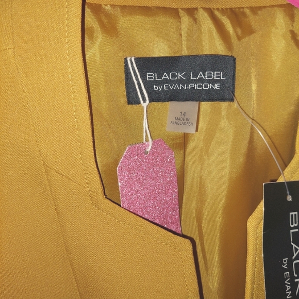 Evan Picone Mustard Yellow Dress and Jacket Set - Picture 4 of 11